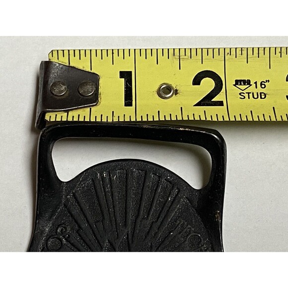 Vintage 1970s TECH ETHER Gold Miner Western Brass Belt Buckle RARE MINT - Picture 3 of 5